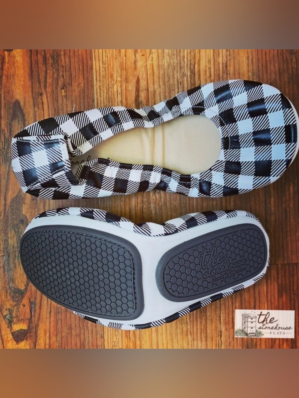 Storehouse Flats Buffalo Plaid White *Brand New*
